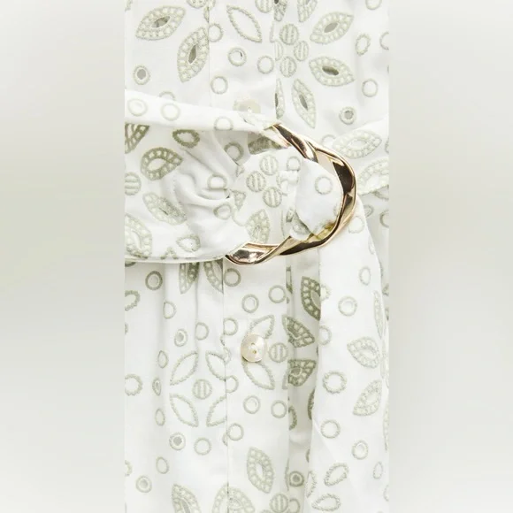 Zara Rubberized Embroidery Midi Dress - Picture 9 of 11